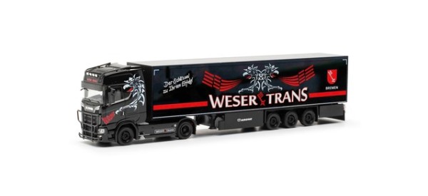 Herpa Scania CS20 HD Kühlkoffer-Sattelzug "Weser-Trans Bremen"