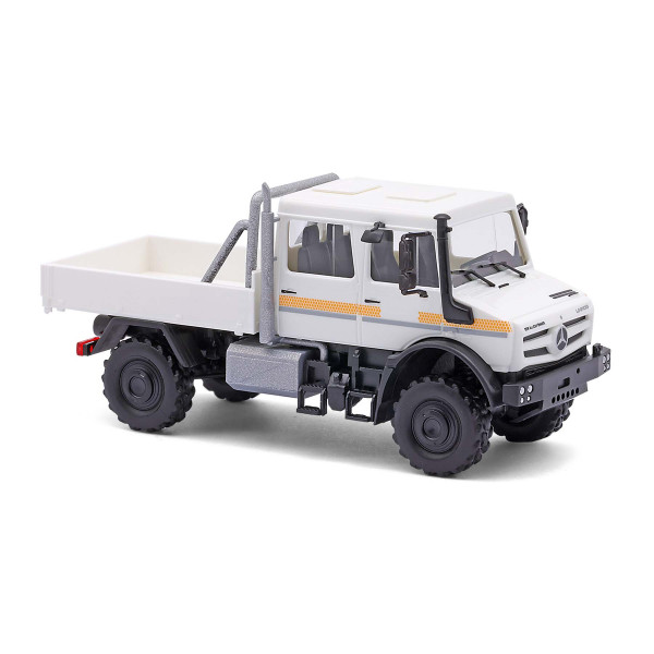 Busch:Mercedes-Unimog U 5023 mit Doppelkabine und Pritsche "Der Alleskönner"