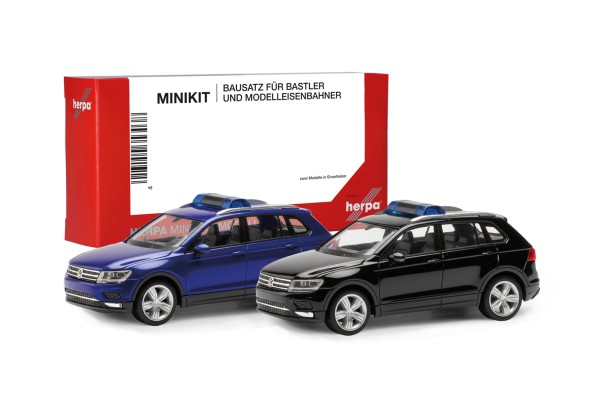 Herpa-Minikit VW Tiguan ultramarinblau und schwarz (2 Stück)