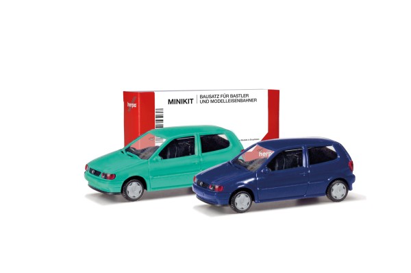 Herpa MiniKit: VW Polo 2-Türig, 2er Set, Pistazie / Chagallblau