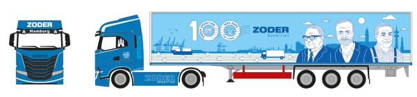 Herpa Iveco S-Way MY24 Koffer-Sz. "100 Jahre Zoder Spedition"