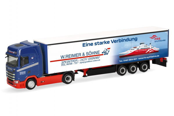 Herpa Scania CS 20 Hochdach Gardinenplanen-Sattelzug "Reimer & Söhne"