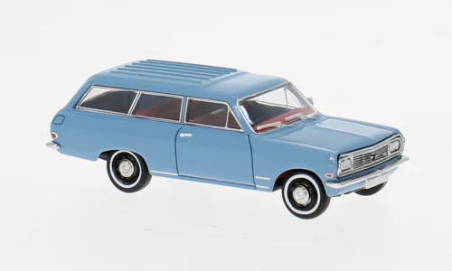 Brekina Opel Rekord B CarAVann hellblau
