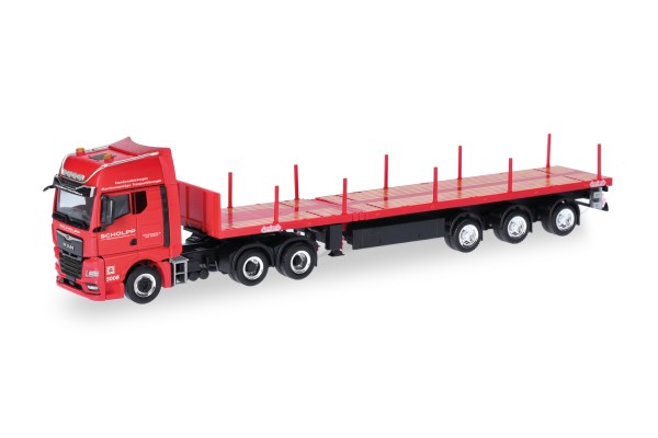 Herpa MAN TGX GX Teletrailer-Sz. "Scholpp"