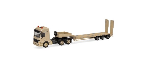 Herpa MB Actros L (96) MP1 Tiefl.-Sz. "Belgische Armee", sandbeige (Belgien)