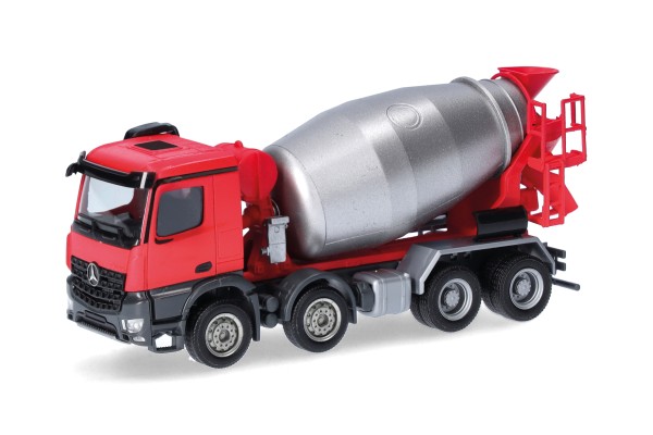 Herpa MB Arocs M Betonmischer-LKW 4-achs, rot/silber
