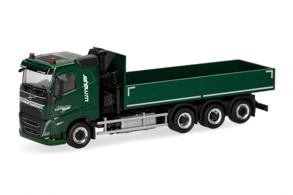 Herpa Volvo FH 2020 Flachdach Pritschen-LKW 4achs mit Ladekran "Mayer Zweibrücken"