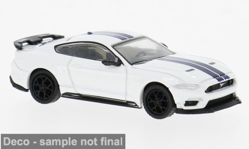 PCX87 Ford Mustang VI Mach I (2020) weiß m. blauen Streifen (870569)