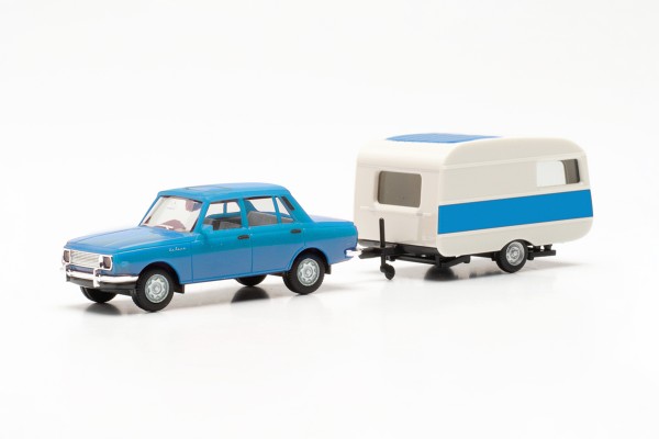 Herpa Wartburg 353 '82 Limousine mit Qek, himmelblau