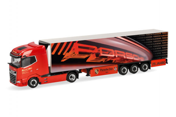 Herpa DAF XG Kühlkoffer-Sattelzug "Spedition Wirtz/25 Jahre Porsche Club Bonn"