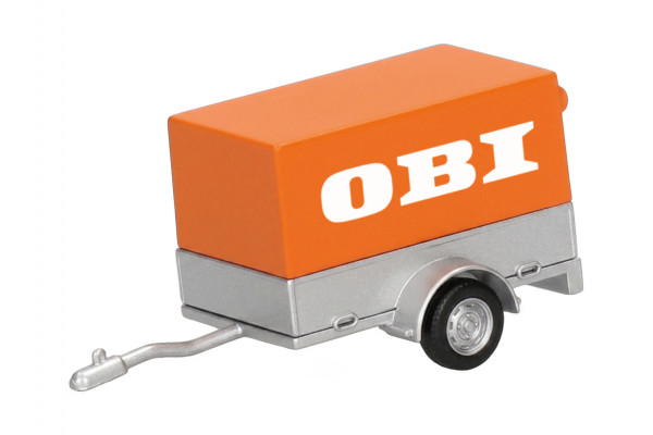 Herpa Zubehör: PKW Planen-Anhänger "OBI"