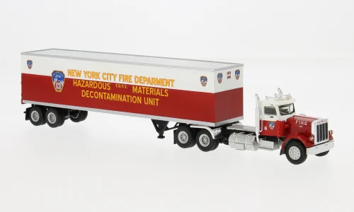 Brekina Peterbilt 359 Koffersattelzug der FDNY (klassische Version)
