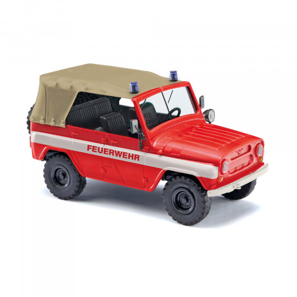 Busch:UAZ 469 mit geschlossenem Verdeck "Feuerwehr"