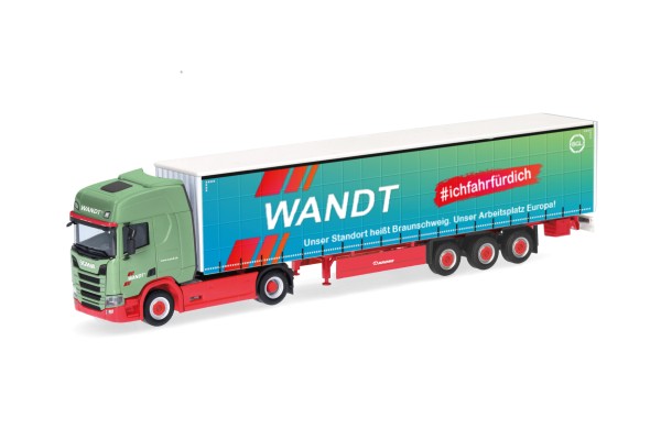 Herpa Scania CR 20 Hochdach Gardinenplanen-Sattelzug "Wandt/BGL"
