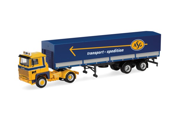 Herpa Scania 141 Planen-Sattelzug "ASG"