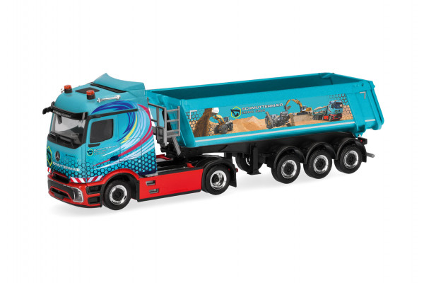 Herpa Mercedes-Benz Actros L ProCabin Streamspace Kipp-Sattelzug "Schmuttermair"