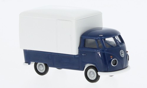 Brekina VW T1b Großraum-Kofferdunkelblau/weiß (32856)