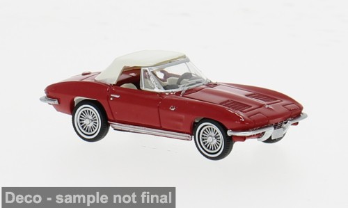 Brekina Chevrolet Corvette C2 Cabrio rot geschlossen