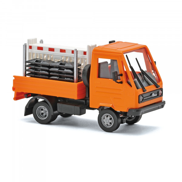 Busch: Multicar M26 orange- m. Zäunen