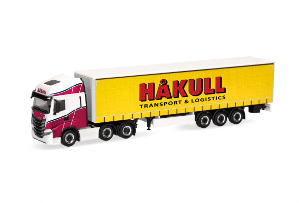 Herpa Iveco S-Way Gardinenplanen-Sattelzug "Hakull" (N)