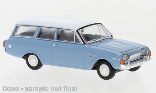 Brekina: Ford Taunus P3 Turnier (1964) hellblau/weiß (19475)