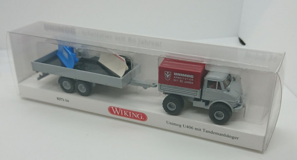 Wiking-Werbe Unimog U 406 mit Tandemanhänger