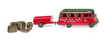 Wiking MB O 319 Panoramabus mit Anhänger "Weihnachtsmodell" (026005)