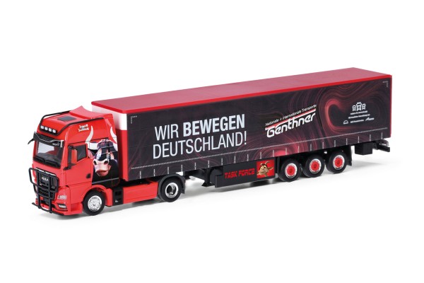 Herpa MAN TGX GX Gardinenplanensz. "Genthner/Wir bewegen Deutschland"
