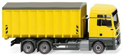 Wiking MAN TGX Euro 6c/Meiller Abrollcontainer zinkgelb