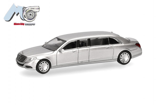 Herpa MicroCity: Mercedes-Benz S600 Pullmann, silber