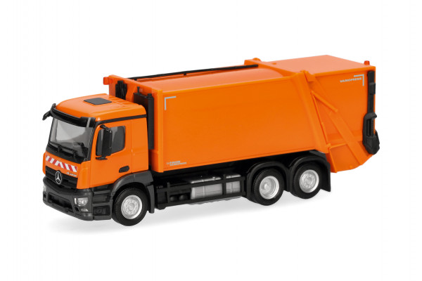 Herpa Mercedes-Benz Actros M Pressmüllfahrzeug, kommunalorange