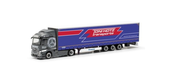 Herpa MB Actros Streamspace 2.3 15m Lowliner-Sattelzug "Toni Hotz"