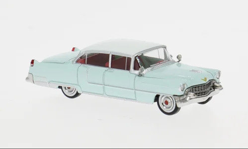 Brekina Cadillac Fleetwood 1955, pastellblau/weiß