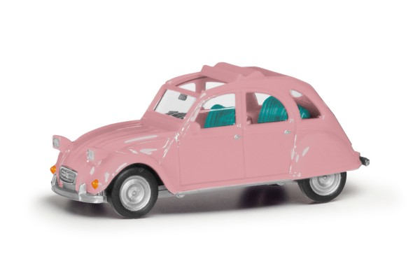 Herpa Citroen 2CV offen hellrosa