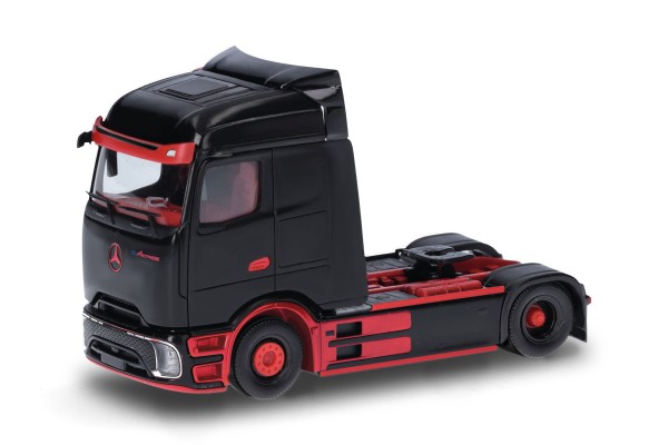 Herpa Mercedes-Benz eActros 600 Procabin Solozugmaschine 2achs, schwarz/rot