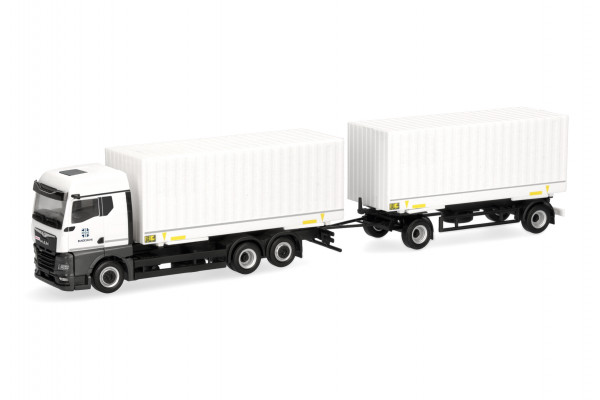 Herpa MAN TGX GM Wechselkoffer-Hängerzug "Bundeswehr/Fahrschule"