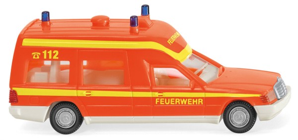 Wiking MB Binz "Fw.-Krankenwagen" tagesleuchtrot (060701)