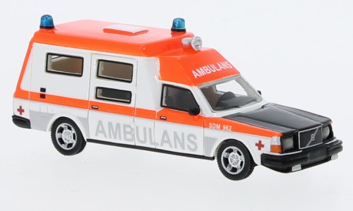 BoS Volvo 265 "Ambulance Sweden" weiß/orange 1985 (87718)