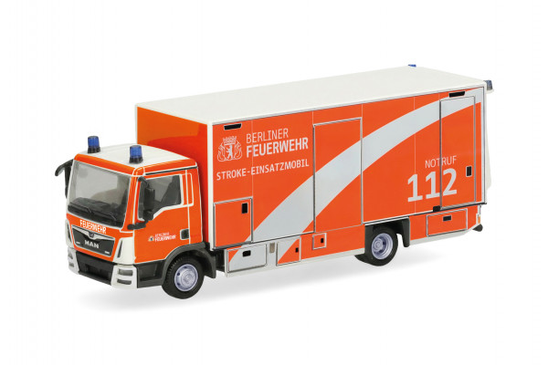 Herpa MAN TGL Euro 6c Koffer-LKW "Berliner Feuerwehr/Stroke-Einsatzmobil"