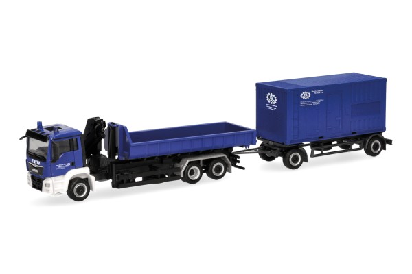Herpa MAN TGS M Wechsell.-LKW mit Anh. "THW Singen"