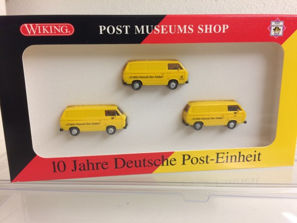 Wiking-Werbe: Set "10 Jahre Deutsche Post-Einheit" m. 3 Modellen (PMS 81-10)