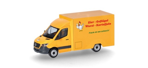 Herpa MB Sprinter '18 Foodtruck "Eier Geflügel Wurst Kartoffeln"