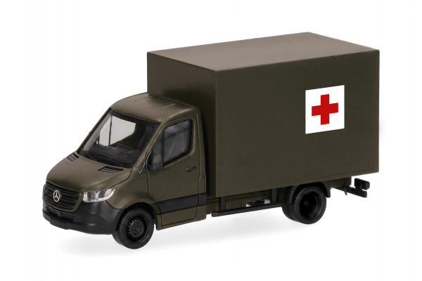Herpa Mercedes-Benz Sprinter 18 mit Kofferaufbau "Schweizer Armee/Rotes Kreuz" (CH)