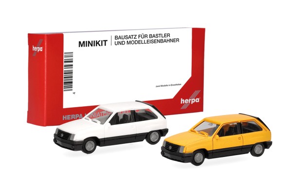 Herpa-Minikit Opel Corsa A SR weiß und gelb (2 Stück)