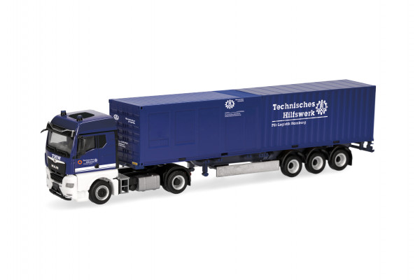Herpa MAN TGX GM Container-Sattelzug "THW Hamburg"