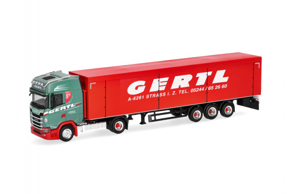 Herpa Scania CS 20 Hochdach Schubboden-Sattelzug "Gertl"