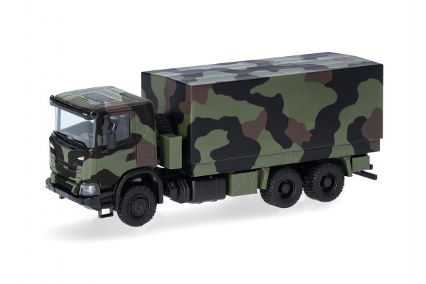 Herpa Scania XT17 Pritsche-Plane-LKW 6x6 "Bundeswehr"