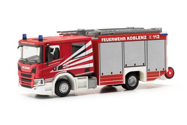 Herpa Scania Crewcab CP28 Löschfahrzeug "Feuerwehr Koblenz"