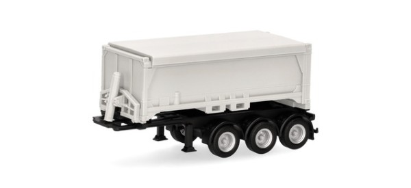 Herpa Abraumcontainerauflieger 3achs weiß