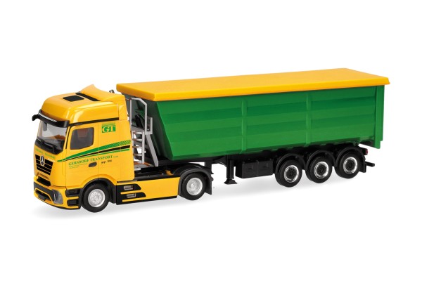 Herpa MB Actros L ProCabin Bigspace Stahlmulden-Sz. "Gersdorf Transport"